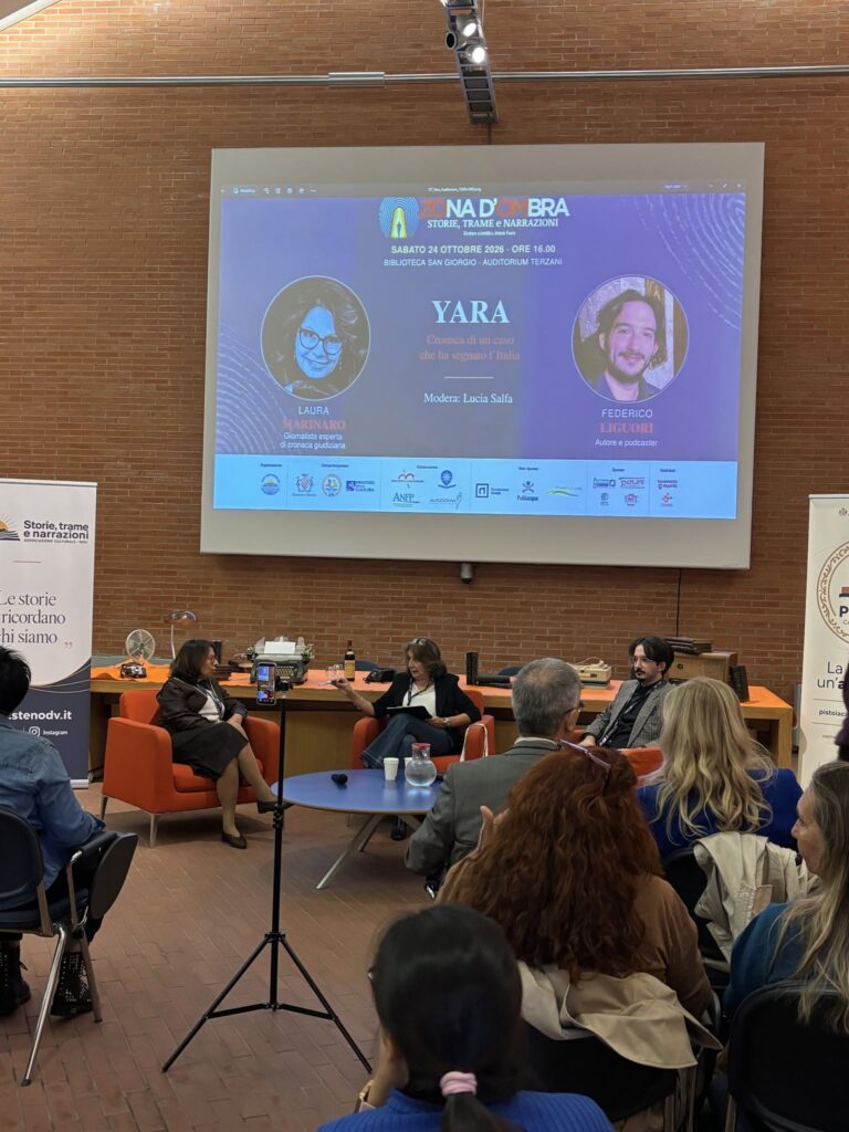Yara: cronaca di un caso che ha segnato l’Italia: un momento dell’incontro alla Biblioteca San Giorgio, Zona d’Ombra, 24 ottobre 2026
