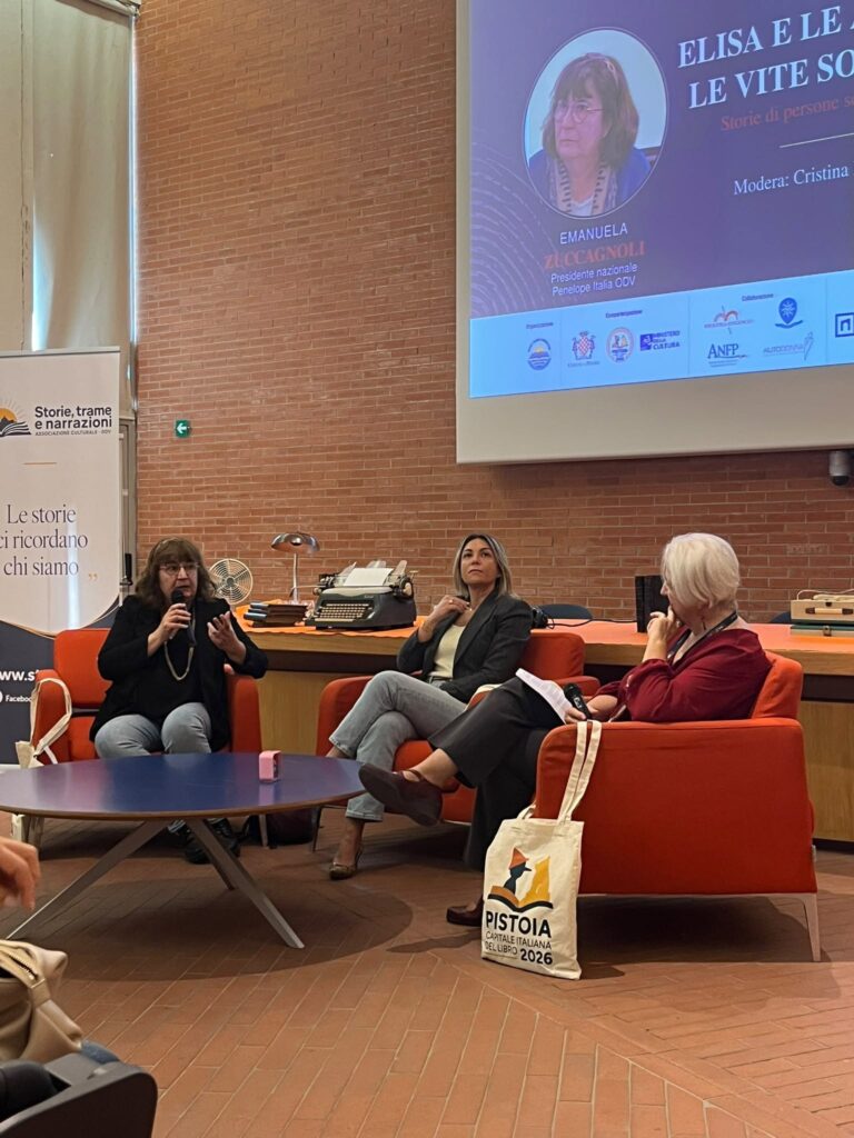 Elisa e le altre: le vite sospese: un momento dell’incontro alla Biblioteca San Giorgio, Zona d’Ombra, 24 ottobre 2026