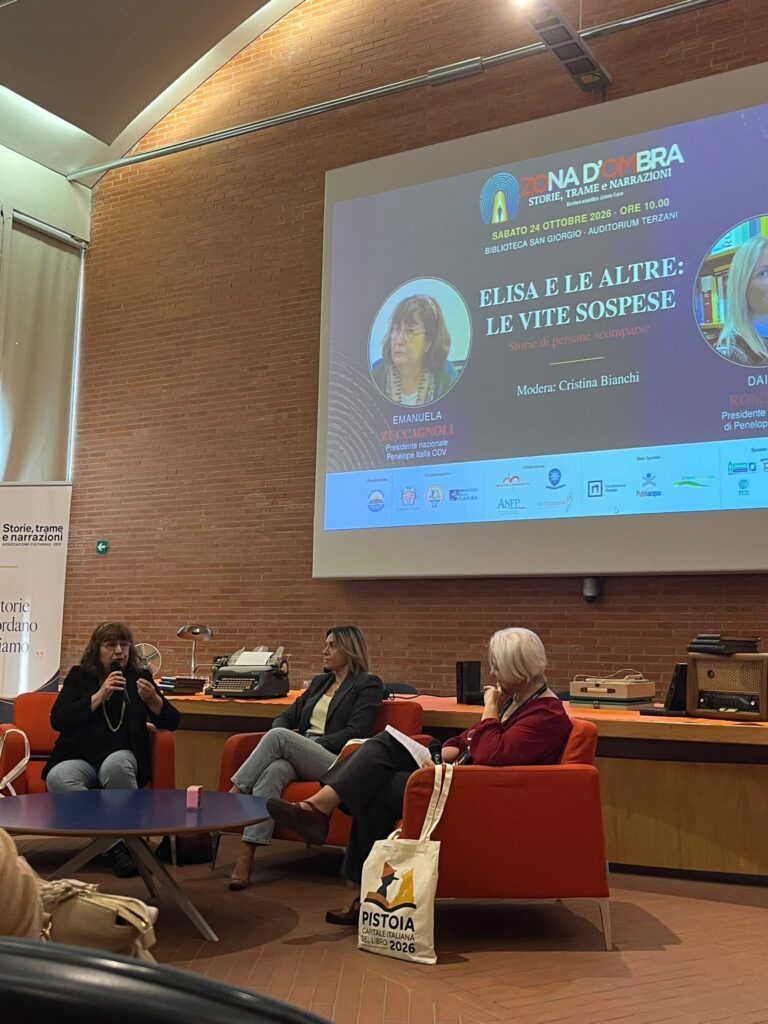 Elisa e le altre: le vite sospese: un momento dell’incontro alla Biblioteca San Giorgio, Zona d’Ombra, 24 ottobre 2026