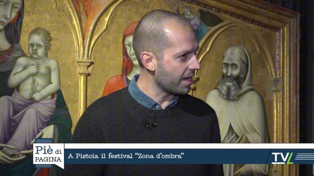 Ludovico Purgatori durante l’intervista a TVL per Zona d’Ombra 2025